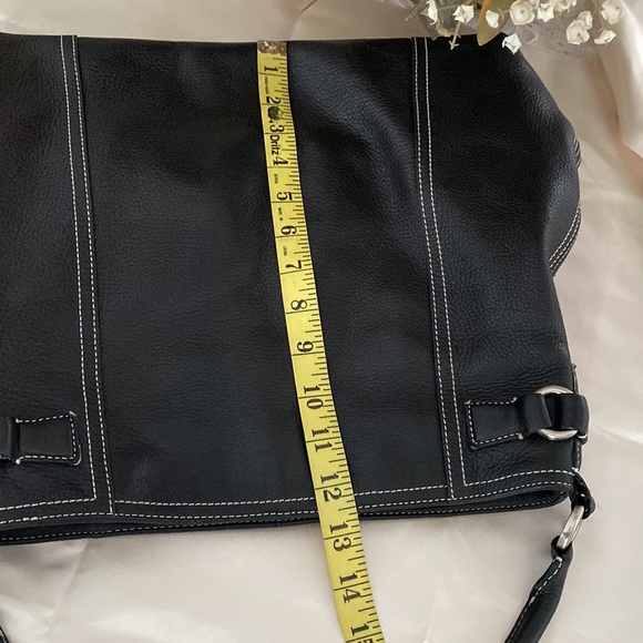 Genuine black leather , shoulder bag. - Picture 11 of 14